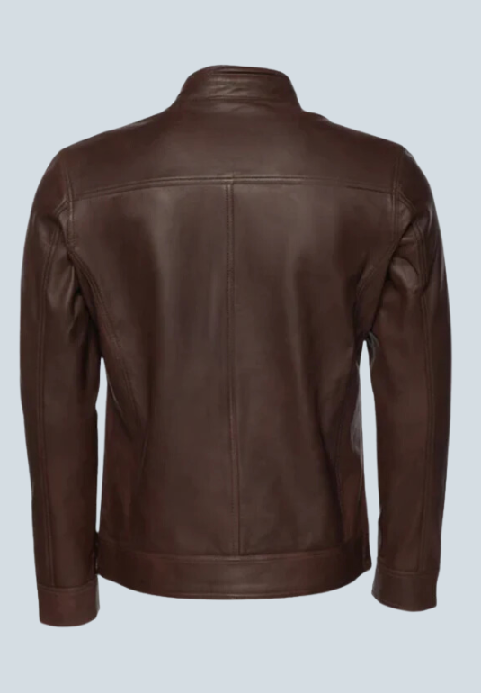 Ross Brown Café Racer Leather Jacket